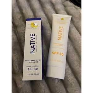 Native spf 30 zinc oxide sunscreen face & body